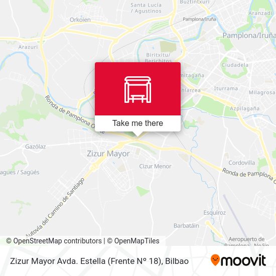 Zizur Mayor Avda. Estella (Frente Nº 18) map