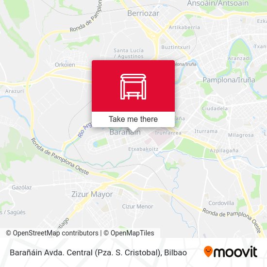 Barañáin Avda. Central (Pza. S. Cristobal) map