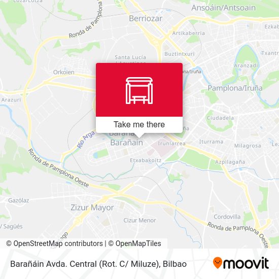 Barañáin Avda. Central (Rot. C/ Miluze) map