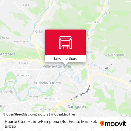 Huarte Ctra. Huarte-Pamplona map
