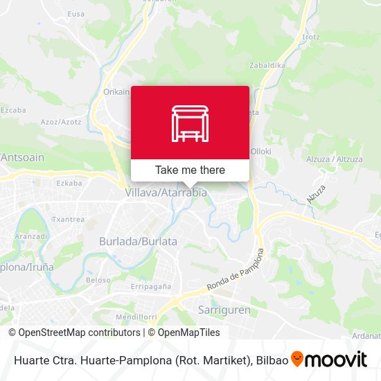 Huarte Ctra. Huarte-Pamplona (Rot. Martiket) map