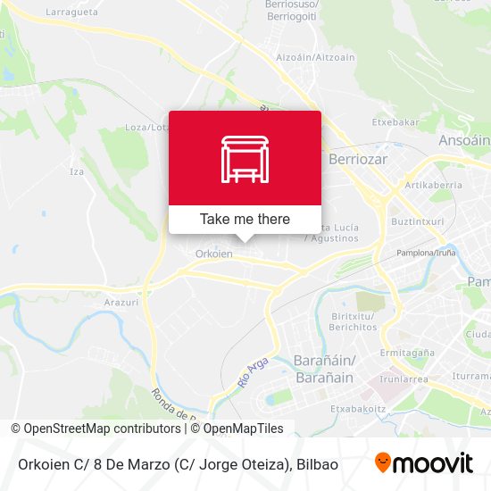 Orkoien C/ 8 De Marzo (C/ Jorge Oteiza) map