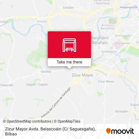 Zizur Mayor Avda. Belascoáin (C/ Saguesgaña) map