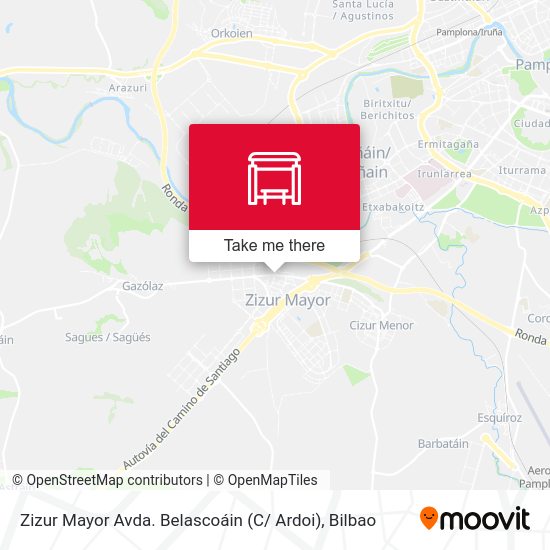 Zizur Mayor Avda. Belascoáin (C/ Ardoi) map