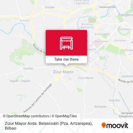 Zizur Mayor Avda. Belascoáin (Pza. Artzarapea) map