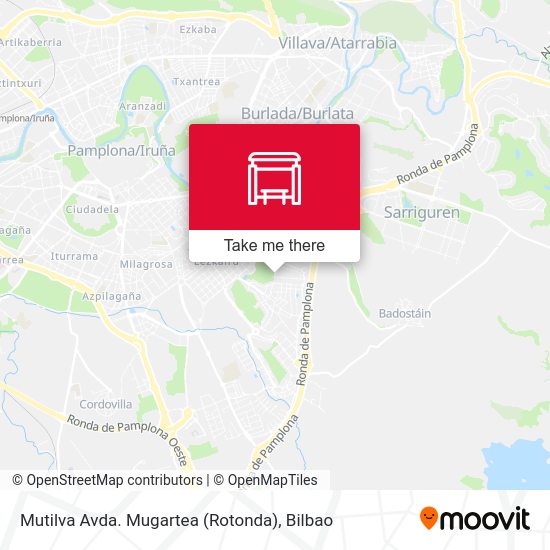 Mutilva Avda. Mugartea (Rotonda) map