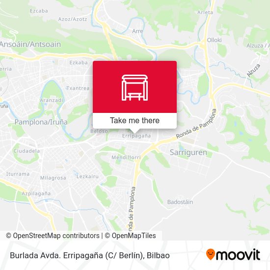 Burlada Avda. Erripagaña (C/ Berlín) map