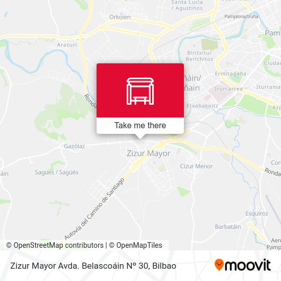Zizur Mayor Avda. Belascoáin Nº 30 map