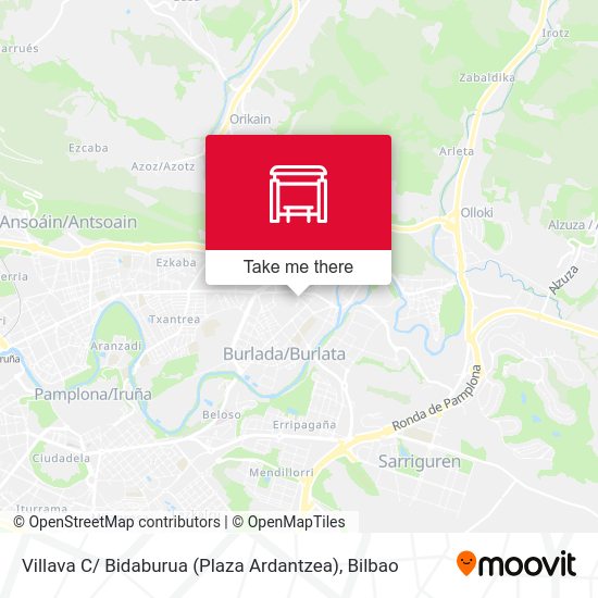 Villava C/ Bidaburua (Plaza Ardantzea) map