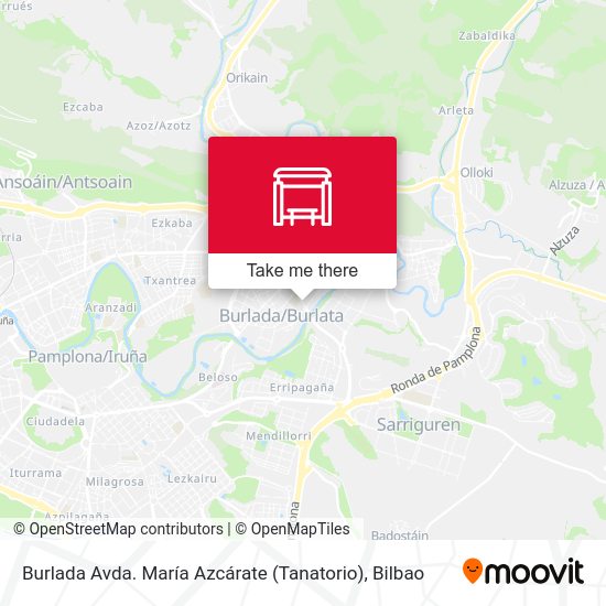 Burlada Avda. María Azcárate (Tanatorio) map