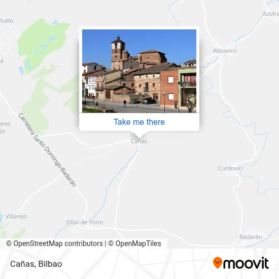 Cañas map