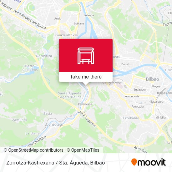Zorrotza-Kastrexana / Sta. Águeda map
