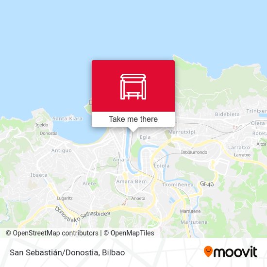 San Sebastián/Donostia map