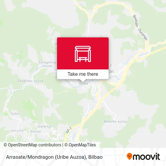 Arrasate / Mondragon (Uribe Auzoa) map
