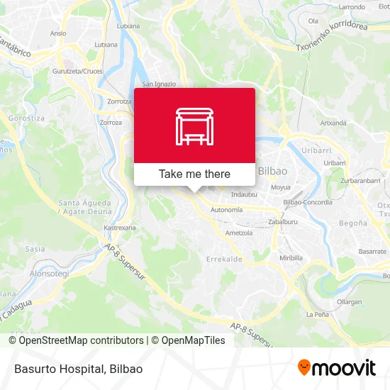 Basurto Hospital map