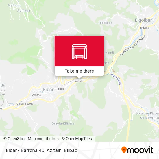 Eibar - Barrena 40, Azitain map