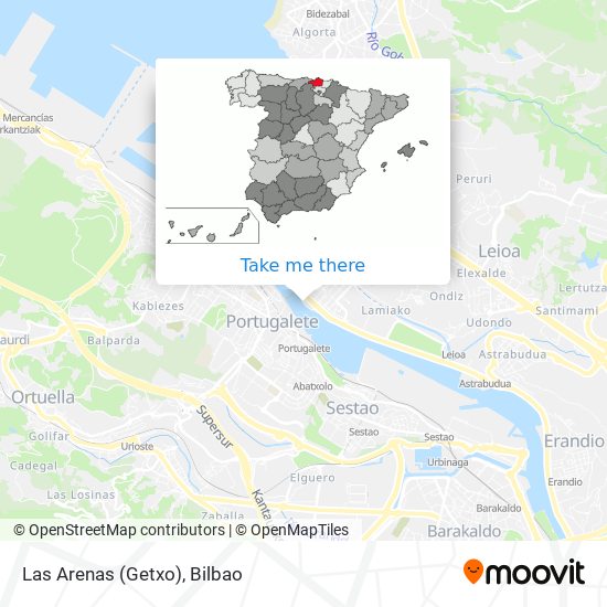 mapa Las Arenas (Getxo)