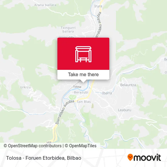 Tolosa - Foruen Etorbidea map