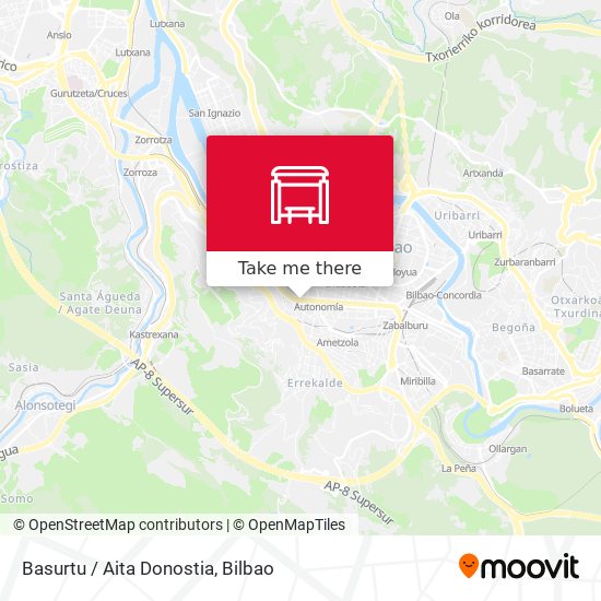 Basurtu / Aita Donostia map
