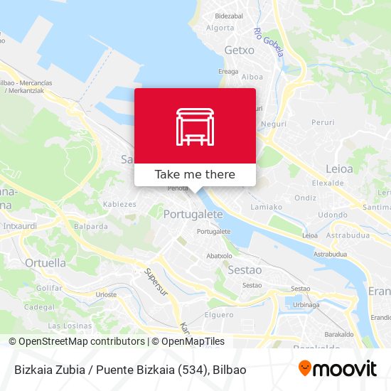 mapa Bizkaia Zubia / Puente Bizkaia (534)