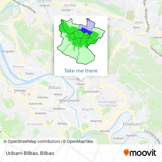mapa Uribarri-Bilbao