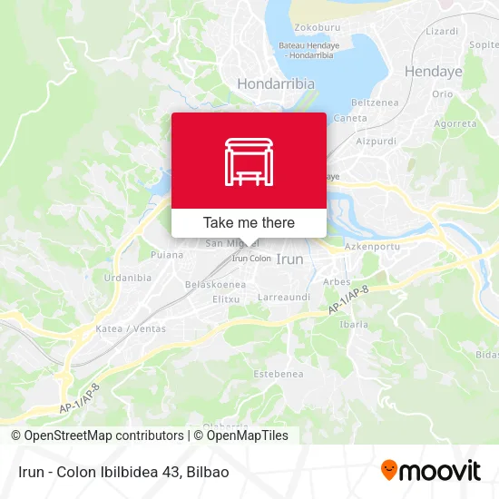 Irun - Colon Ibilbidea 43 map
