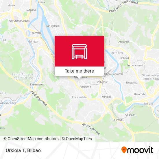Urkiola 1 map
