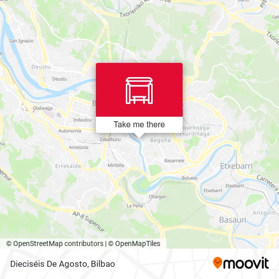 Dieciséis De Agosto map