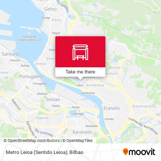 mapa Metro Leioa (Sentido Leioa)