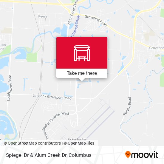Spiegel Dr & Alum Creek Dr map