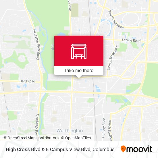 Mapa de High Cross Blvd & E Campus View Blvd