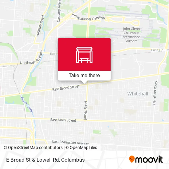 E Broad St & Lowell Rd map