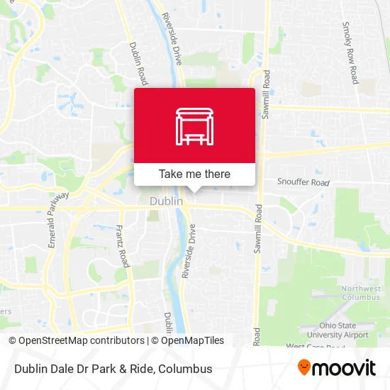 Dublin Dale Dr Park & Ride map