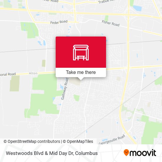 Westwoods Blvd &  Mid Day Dr map