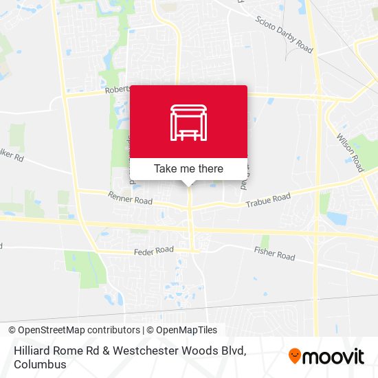 Hilliard Rome Rd & Westchester Woods Blvd map