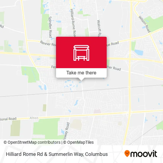 Hilliard Rome Rd & Summerlin Way map