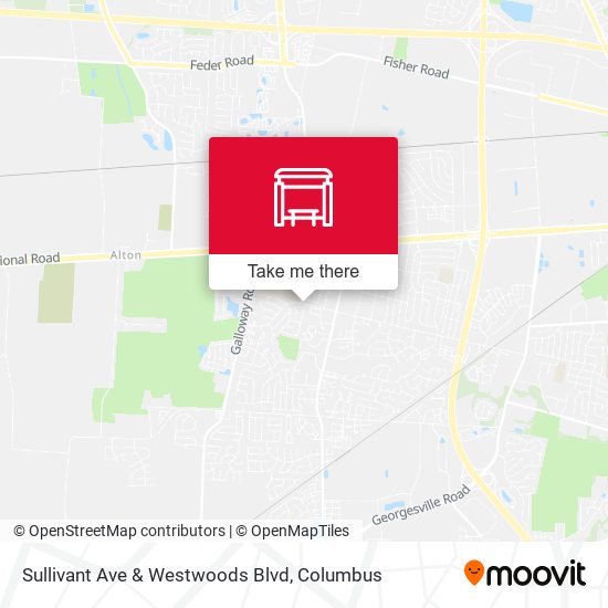 Sullivant Ave & Westwoods Blvd map