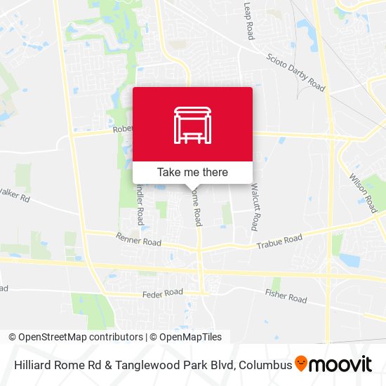 Hilliard Rome Rd & Tanglewood Park Blvd map