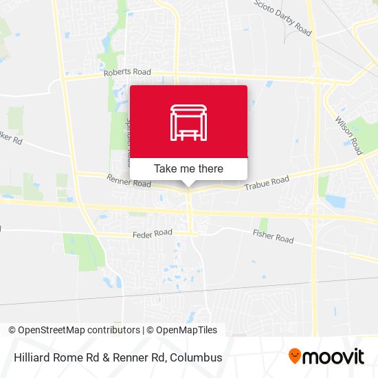 Hilliard Rome Rd & Renner Rd map