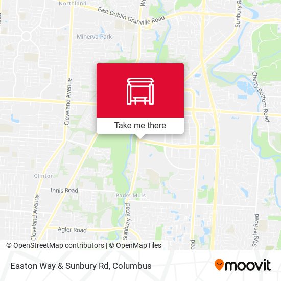 Easton Way & Sunbury Rd map