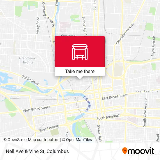 Neil Ave & Vine St map