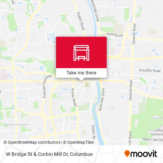 W Bridge St & Corbin Mill Dr map