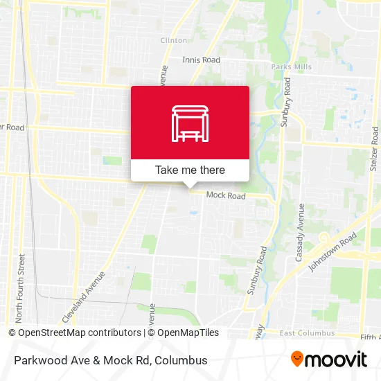 Parkwood Ave & Mock Rd map