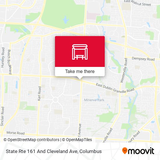 State Rte 161 And Cleveland Ave map