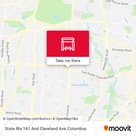 State Rte 161 And Cleveland Ave map