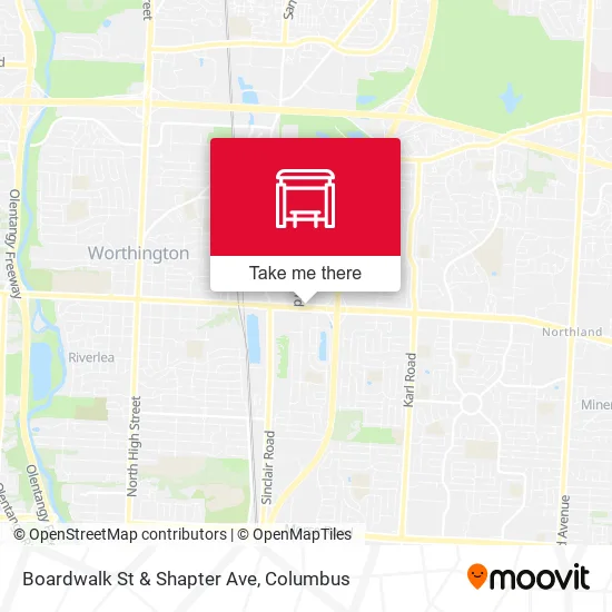 Mapa de Boardwalk St & Shapter Ave