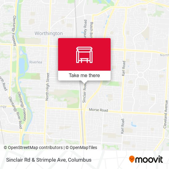 Sinclair Rd & Strimple Ave map