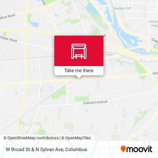 W Broad St & N Sylvan Ave map