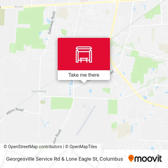 Georgesville Service Rd & Lone Eagle St map