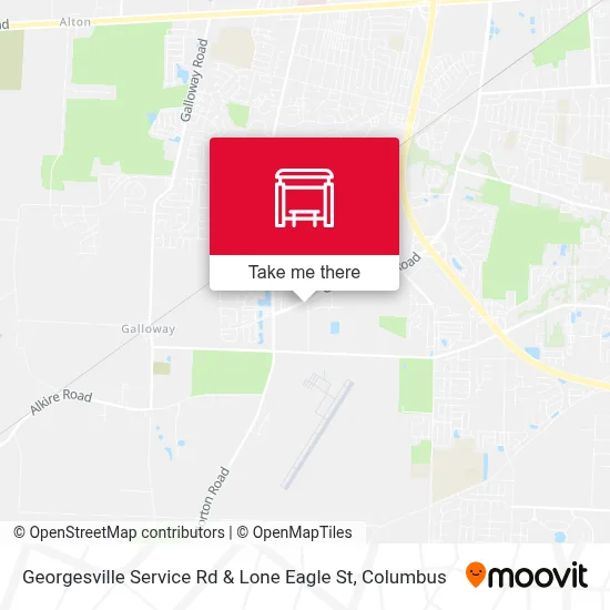 Georgesville Service Rd & Lone Eagle St map